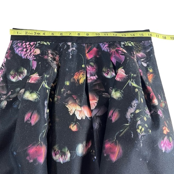 Ted Baker London Deniva Shadow Flora Full Skirt Black Size 4 Cocktail Date Night - Picture 2 of 16